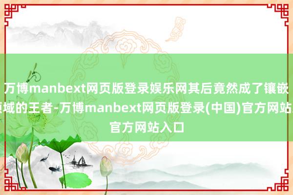 万博manbext网页版登录娱乐网其后竟然成了镶嵌式领域的王者-万博manbext网页版登录(中国)官方网站入口